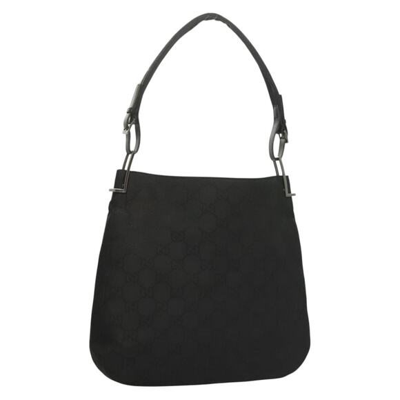 GUCCI GG Canvas Shoulder Bag Black Silver 001 3166 001 3166 - Picture 1 of 16